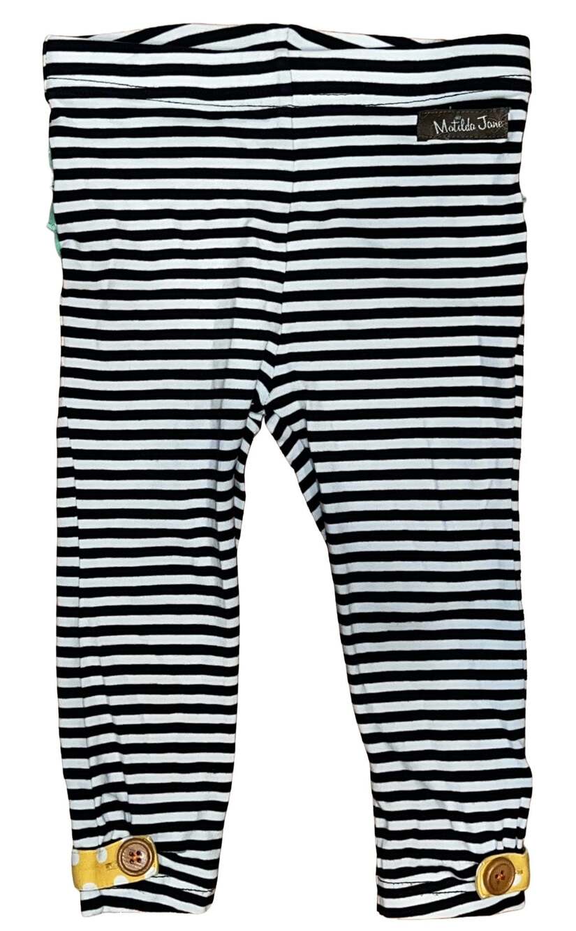 Matilda Jane Girls Striped Ruffle Leggings 18-24M